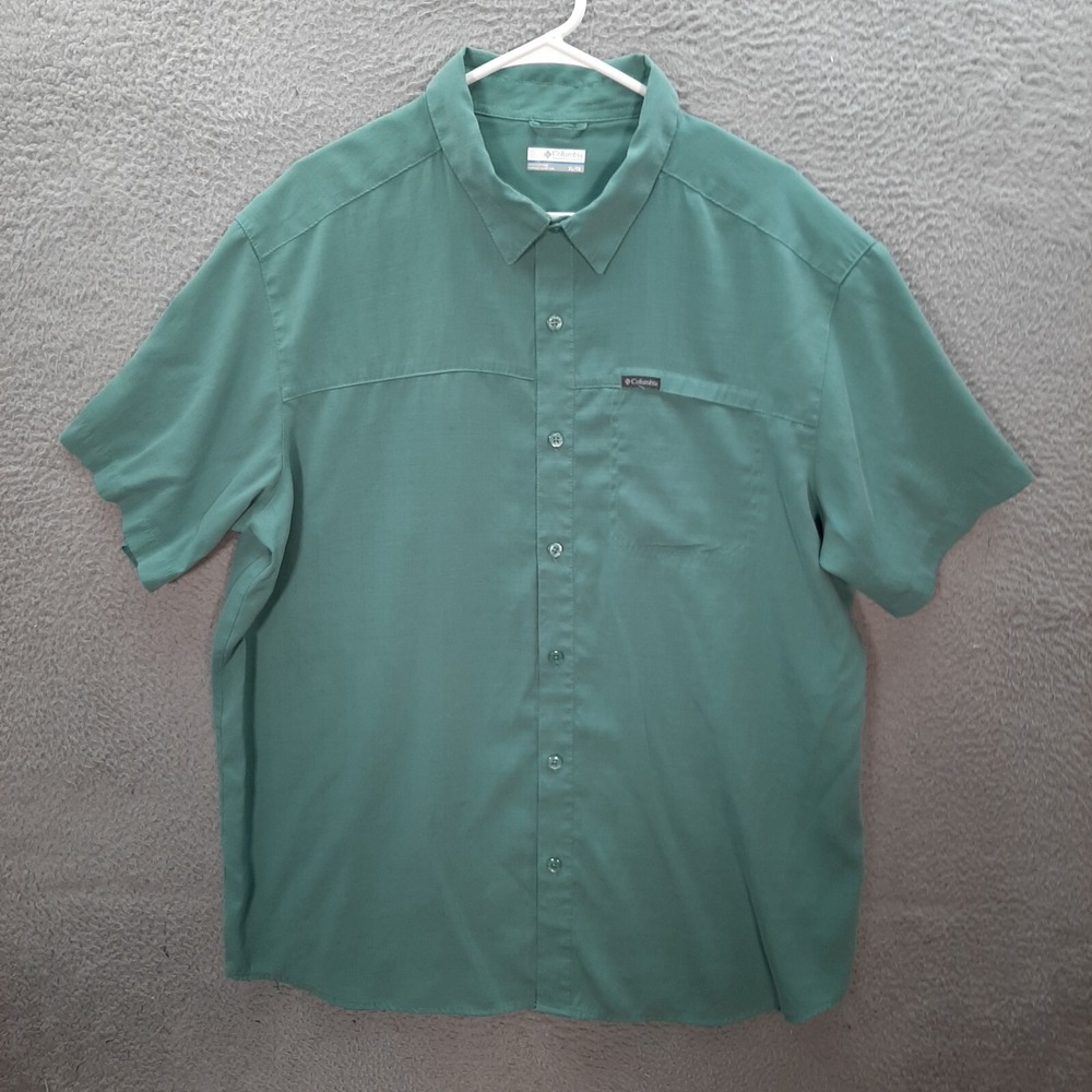Columbia Shirt Adult Extra Large Green Outdoors Camping Hiking Fishing Travel